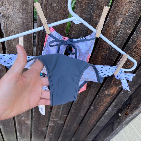 Tallow Polyphonic Halter Bikini Top & Bottom Set in Polka Mix NWT Sz 6 - Picture 9 of 16